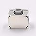 I Love To Travel Charm 925 Sterling Silver Suitcase Charm with Red Enamel Heart Travel Luggage Charm for Bracelet