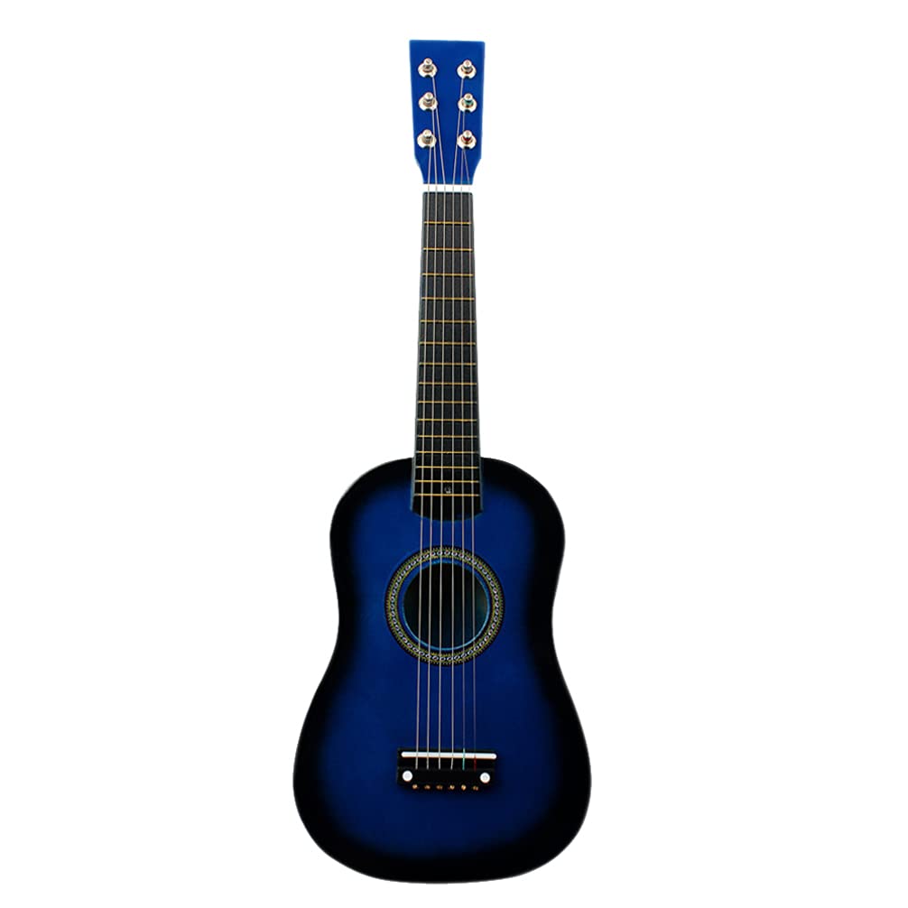 TOYANDONA 6 String Acoustic Classical Guitar Kids Beginner Guitar Musical Instrument for Children and Beginners 23 Inch (Blue)