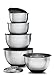 Sagler Stainless steel Mixing Bowls Set of 5 with 3 kind of graters - extra thick mixing bowls with lids