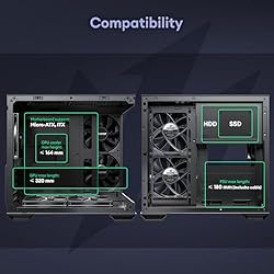 Okinos MATX PC Case, 5 x 120mm Case Fans