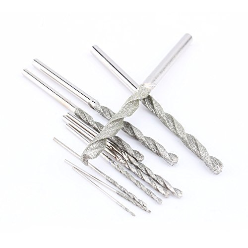 10Pcs DMD Diamond Tipped Drill Bit Set Twist Drill Bits For Glass Tile