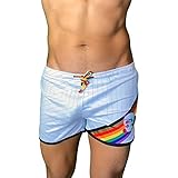 Mens Running Booty Shorts, Zippered Pockets, Rave
