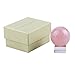 50mm Natural Carved Rose Quartz Ball Healing Crystal Sphere with Glass Base