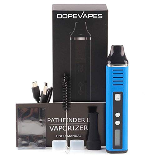 Pathfinder V2 Dry Herb Vaporizer by DopeVapes, 1800mAh Battery, Large 1g Chamber, LCD Screen, Advanced Variable Temperature Control (Blue)