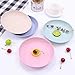 choary Lightweight &Unbreakable Wheat Straw Plates 7.87”4 Pack, Non-Toxin Healthy Eco-Friendly Degradable Dishes, BPA free plates,Dishwasher Microwave Safe Plates,Reusable Plate for Fruit Snack.
