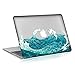 Rubberized Hard Case for MacBook Air 11 Inch Model Number A1370 and A1465, Swirling Wave Design with Clear Bottom case, Come with Keyboard Cover