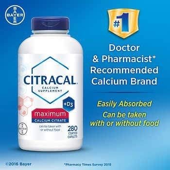 Citracal Maximum with Vitamin D3. 3 Pack (280 Counts)