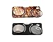 SOOLALA Women Men Go Everywhere SOS Pince Nez Style Nose Resting Pinching Portable Wallet Reading Glasses, BlackLeopard, +2.0x