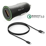 LG V10 G4 Car Charger, Sinbox [Quick Charge 3.0] Adaptive Fast Charger with Micro USB Cable for Samsung Galaxy S6 S7 Edge Active,Note 5,LG G4 V10 /G Flex 2,HTC,Sony Charger and More