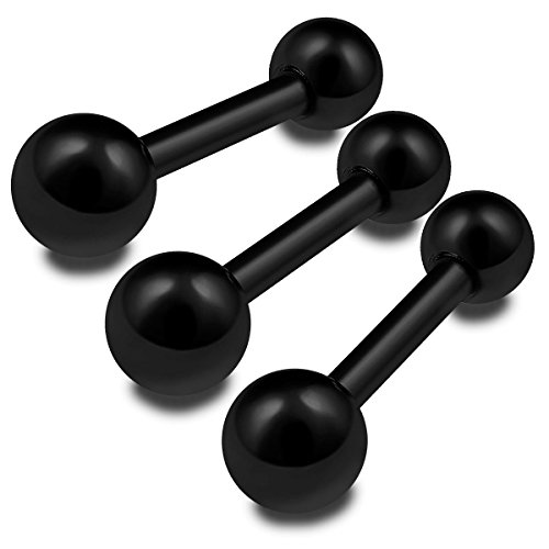 3pcs 16g 1/4 barbell cartilage earring vertical tragus …