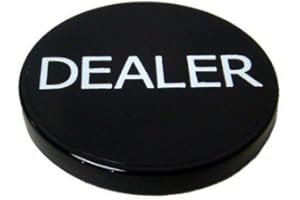 MRC Lot of 10pcs 2" Black Plastic Dealer Poker Button