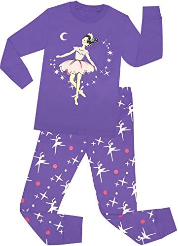 Sheliy Girls Dancing Pajamas Toddler Cotton Sleepwear Children Christmas PJS Set Size 3 Years