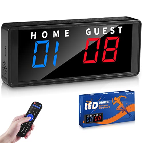 thumbnail image 2 of 6 Digit LED Portable Tabletop Electronic Scoreboard With Remote Digital Scoreboard Multi Sports Score Keeper For Basketball Volleyball Tennis Pingpong Cornhole Baseball 2 of 9