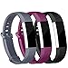 For Fitbit Alta Bands and Fitbit Alta HR Bands, Newest Adjustable Sport Strap Replacement Bands for Fitbit Alta and Fitbit Alta HR Smartwatch Fitness Wristbands Black Fuchsia Gray Small