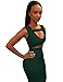 ALLEGRACE Women Sexy Stretch Bodycon Mid Bandage Party Dress Army Green M
