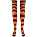 Skeleteen Orange and Black Socks - Over the Knee Orange and Black Costume Accessories Stockings for Men, Women and Kids