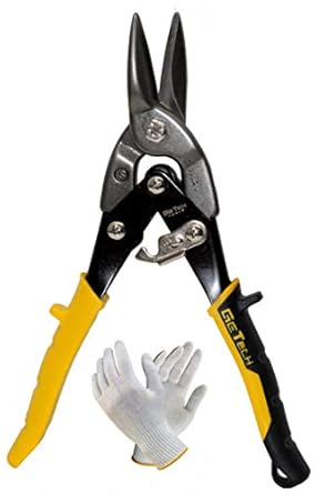 Digital Craft GE-TECH Heavy Duty Sheet Metal Hand Steel Cutting Tin Snips Scissors Cutters Snippers Professional Metal Cutter