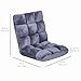 Best Choice Products 14-Position Memory Foam Folding Adjustable Gaming Floor Sofa Chair for Living Room, Bedroom, Lilac Gray