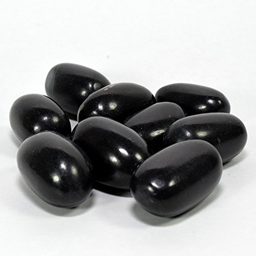 5PCS Natural Black Onyx Pebbles Polished Cabochon Gemstone Crystal Mineral Specimen Cabs from Peru