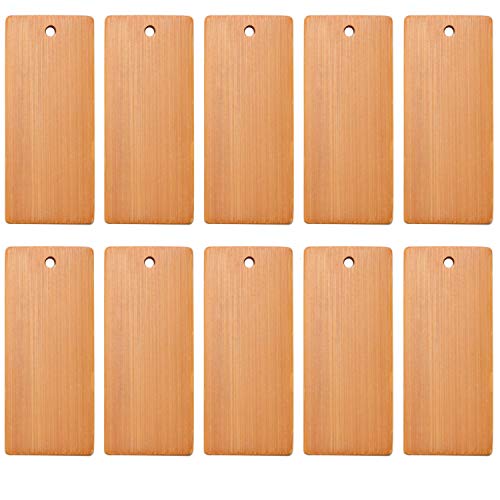 JETEHO 50 Pieces Blank Wooden Key Chain Blank Wooden Key Chain for Present Party Bags, Wine Bottles, Arts & Crafts, Home Decoration - Thumbnail 3