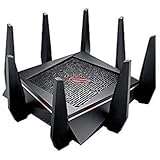ASUS Gaming Router Tri-band WiFi (Up to 5334 Mbps) for VR &amp; 4K streaming, 1.8GHz Quad-Core processor, Gaming Port, Whole Home Mesh System, &amp; AiProtection network with 8 x Gigabit LAN ports(GT-AC5300)
