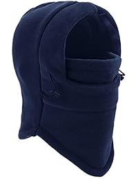 YQXCC Kids Winter Hats Balaclava Ski Mask Windproof Warm Adjustable with Fleece Lining Hat for Boys Girls (Dark Blue)