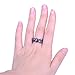 Bamos Jewelry Womens Purple ZC Stone Promise Gift Rings Lab for Engagement Wedding Criss Cross Black Gold Plated Ring for Her Size 5-10