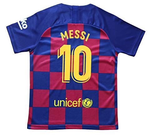 image for BIRDBOX Youth Sportswear Barcelona Leo Messi 10 Kids Home Soccer Jerse