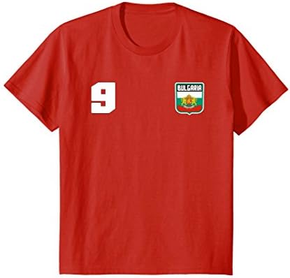 Kids BULGARIA T-shirt bulgarian Tee Retro Soccer Football Futbol 6 Red