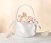 Lillian Rose White Simple Elegant Satin Flower Girl Basket, Medium (FB170 OW)