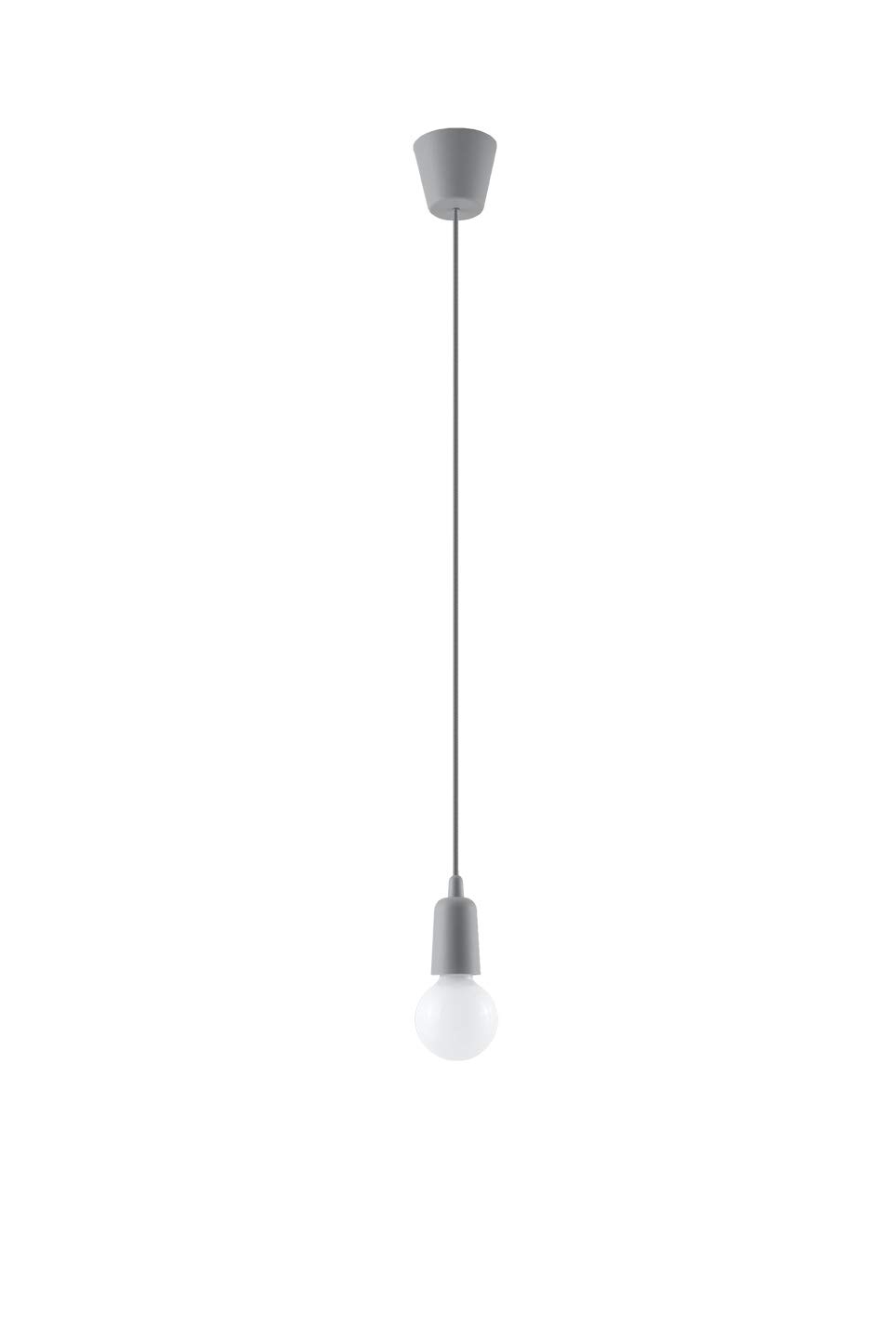 SOLLUX Pendant Lamp Diego Unique Design Without Lampshade Minimalist Lighting Minimalist Lighting LED Single Bulb Gray