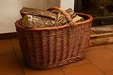 Linea Garden Friend Wicker Log Basket Brown 65x42x43cm view 2