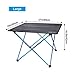 G4Free Portable Camping Table Aluminum Folding Table Compact Roll Up Tables with Carrying Bag for Outdoor Camping Hiking Picnic(Black Large)