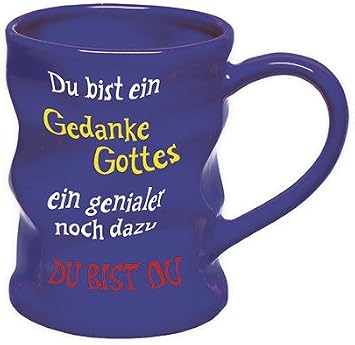 Tasse ‚Du Bist Ein Gedanke Gottes‘ Psalm 139 – Mit Blumenkranz-Design, Hellrosa Innenseite