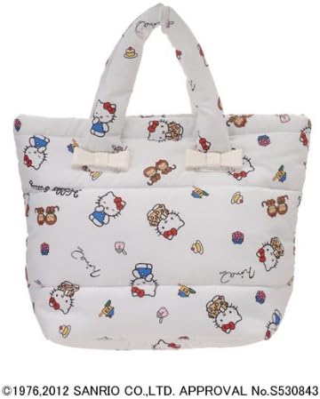 Amazon ニーナミュウ Nina Mew ハローキティ 総柄ナイロンミニトートbag Wh F シューズ バッグ