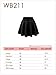 MBJ WB211 Womens Basic Versatile Stretchy Flared Skater Skirt XS WHITE