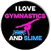 Gymnastics Gift Charm for Girls - Funny Gymnast Slime Quotes PopSockets PopGrip: Swappable Grip for Phones & Tablets