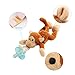 Youly Baby Pacifier，Monkey Pacifier Infant Toy Stuffed Animal Binky Soft Plush Toy with Detachable Silicone Baby Dummy for Newborn Boys & Girl
