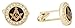 Cuff-Daddy Masonic Cufflinks and Studs - Mens Freemason Formal Set Cufflinks and Studs - Crystal Gold Tone Masonic Tuxedo Formal Set with Travel Presentation Box - 5/8