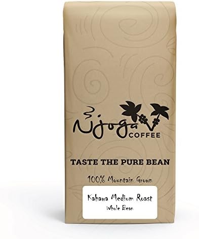 Njoga Kenya AA (Kahawa) Medium Roast Whole Bean Coffee 100% Mountain Grown, 1 LB