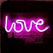 Battife Love Neon Signs, Wall Night Lamp with USB or Battery Operated, Love Shaped LED Light for Bedroom, Home Party Decorations