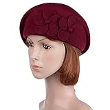 Vbiger Beret Hat Wool Beanie Caps Warm Winter Hat Classic For Women