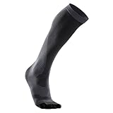 2XU Women's Performance Compression Run Sock, Titanium/Black, Small