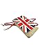 Naoki British Style Linen Mobile Cellphone Pouch Mini Messenger Shoulder Bag Coin Purse Wallet Handbag with Two Pockets for iPhone 7 7plus Galaxy note6 S7 Credit Card Keys Money etc(2 UK Flag)