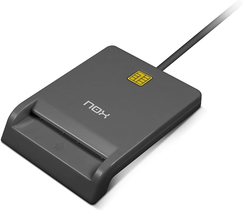 PRODUTOS NOX XTREME Leitor de Cartão Eletrónico Cidadão -NXLITECARDID- Compatível com Cartão de Cidadão (Portugal) e DNI Eletrónico (Espanha). Conexão USB 2.0, dimensões 65x85x18mm, cor preta