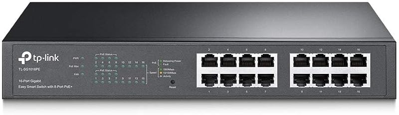 TP-Link TL-SG1016PE Gigabit PoE Network Switch 16 Ports 8 PoE