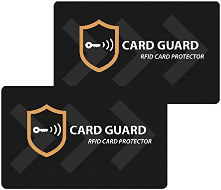 Set of 2 RFID/NFC Blocking Credit Card Protector | Contactless Card Protection for Wallets | Clip Holders | Sleeves | Purses | Stay Safe & Secure.