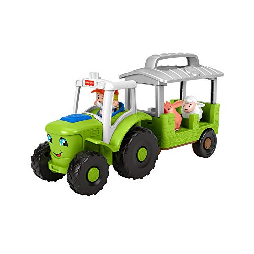 Fisher-Price GTM07 - Little People Traktor zum Schieben, musikalischer Traktor für Kleinkinder und Vorschulkinder – Bild 8