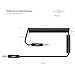 [4.2](20) VOJO Aux in Cord for Car 3.5mm Auxiliary Audio Cable with Mic/Microphone 6ft Coiled Hotline [Black], Ultra Slim Metal Shell for iPhone 6 6s Plus Beats Headphone, RemoteTalk & Tangle-Free