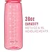 BOTTLED JOY BPA-Free Tritan Sport Water Bottle, Wide Mouth 27oz 800ml Spill Proof Sip & Handle Leak Proof Bottles Pink